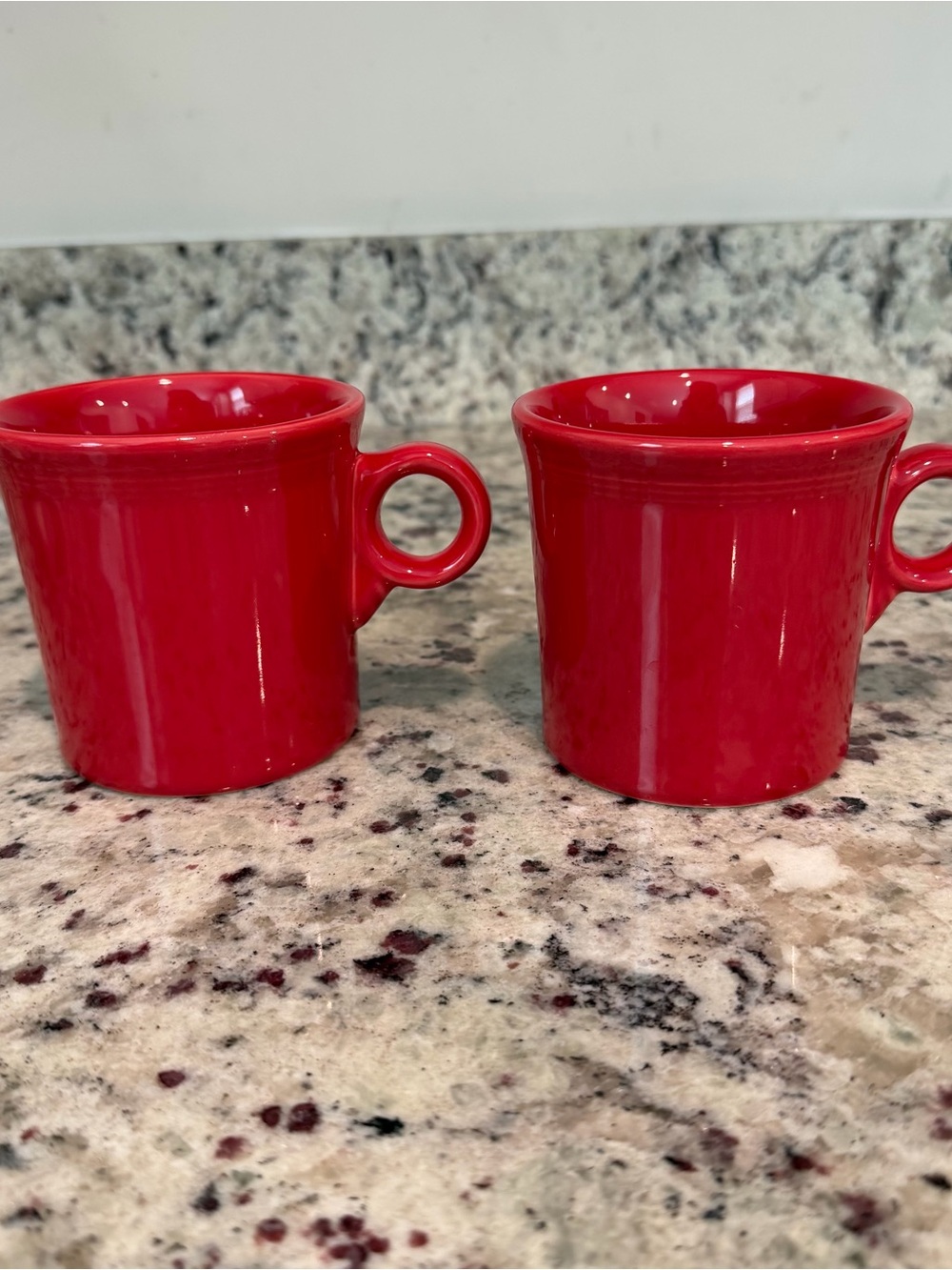 Fiesta Classic Ring Handle Coffee Mug in Red - Set of 2